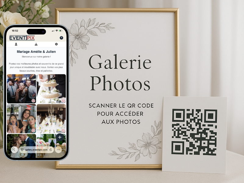 QR code galerie photo mariage Eventipix
